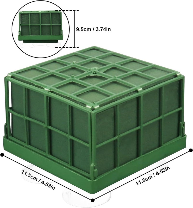 IHDYPPEW 10 Pack Floral Foam Cage, Premium Floral Cage Foam Box for Fresh and Artificial Flowers – Perfect for Wedding, Home and Garden Decorations(4.5 x 4.5 x 3.75 inch) by - Image 2